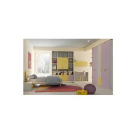 CAMERETTA CON ARMADIO LIBRERIA SCRIVANIA CON LETTO