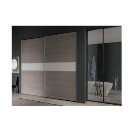 CAMERA CON ARMADIO 2 ANTE SCORREVOLI OLMO SCURO CON INSERTO AVORO