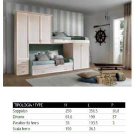 CAMERETTA A PONTE CON 3 LETTI