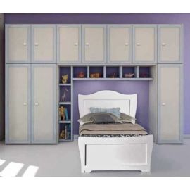 CAMERA  A PONTE PER RAGAZZI LACCATA CON BORDINI