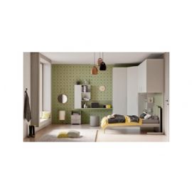 CAMERETTA CON ARMADIO ANGOLARE A PONTE  CON CABINA  ARMADIO