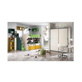 CAMERETTA CON LETTO A CASTELLO SCRIVANIA E ARMADIO