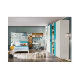 CAMERETTA CON LETTO SCRIVANIA E ARMADIO