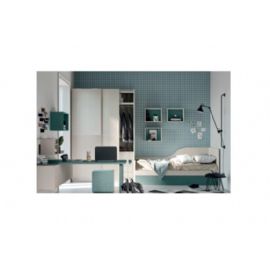 CAMERETTA CON ARMADIO SCORREVOLE DIVANO LETTO CON SECONDO ESTRAIBILE